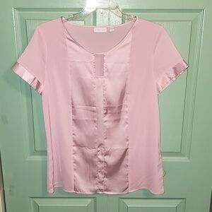 New York & Company Stretch Pale Pink Top (Size L) Like New